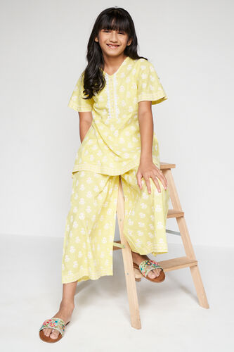 Lemon Kurta-Pallazo Set, Lime Green, image 1